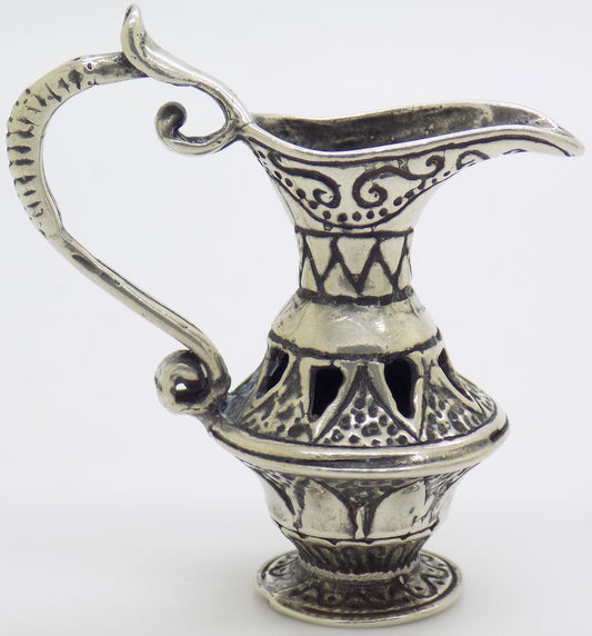 Vintage Italian Handmade Genuine Silver Elixir Bottle Carafe Dollhouse Miniature