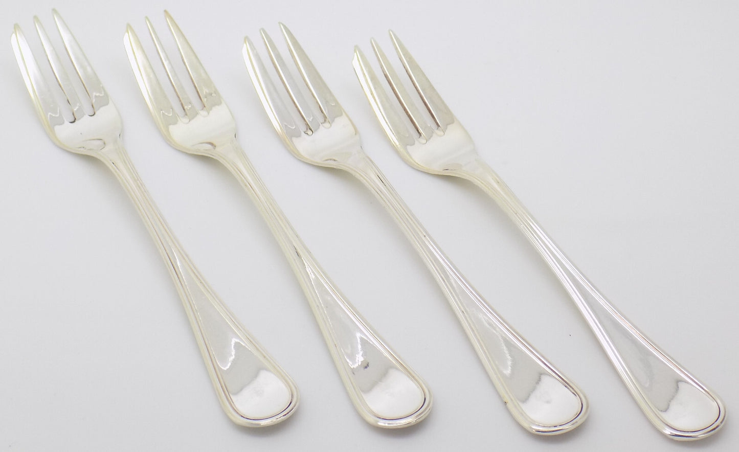 Vintage Italian Handmade Genuine Silver 4 x Dessert / Fromage Cheese Forks