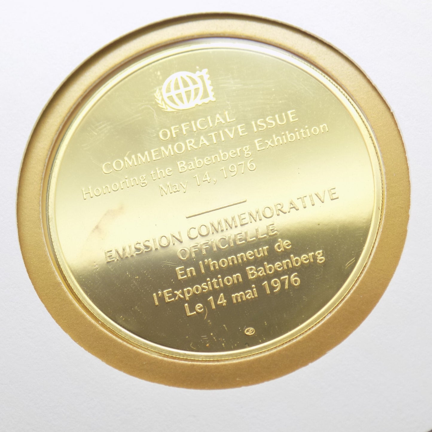 1976 Int'l Society of Postmasters Babengerg Era in Austria Silver Medal + FDC