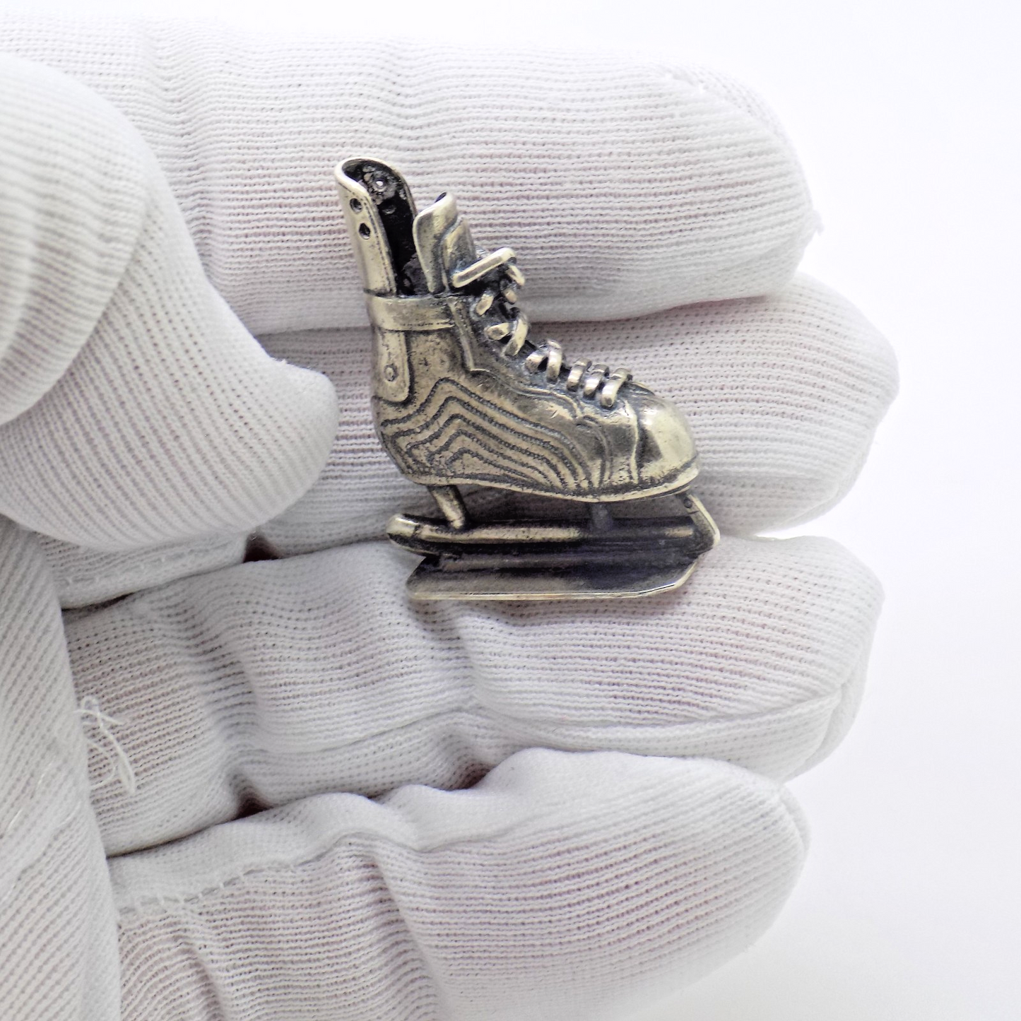 Vintage Italian 800 Silver Ice Skates Figurine Miniature Made in Novara