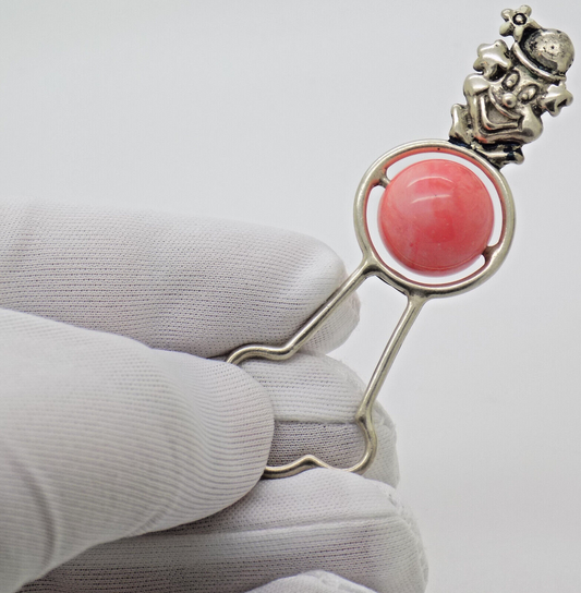 Vintage Italian Handmade Genuine Silver .800 Decorative LIFE SIZE Baby Toy