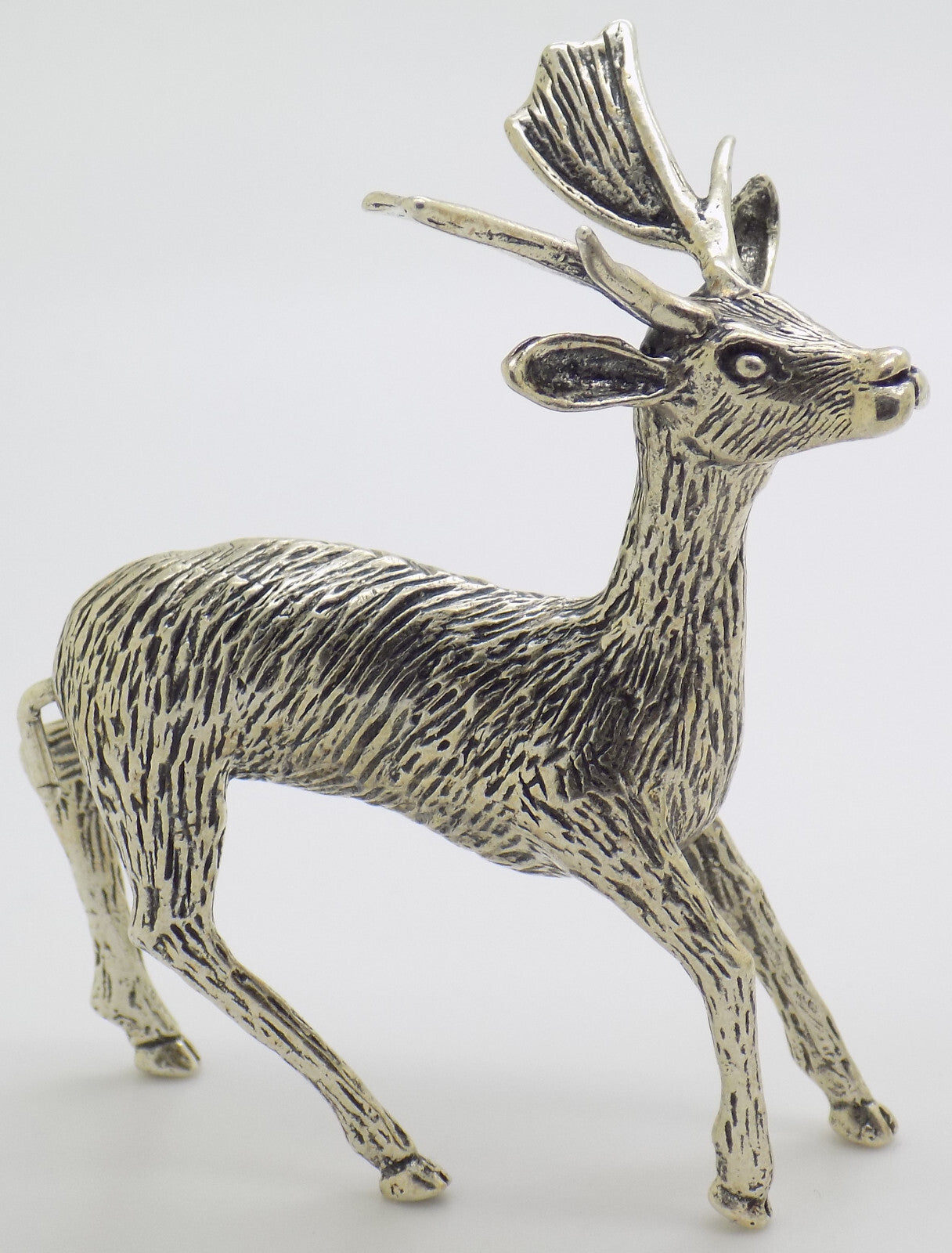 Vintage Italian Handmade Genuine Silver .800 RARE Deer Figurine Detailed Statue