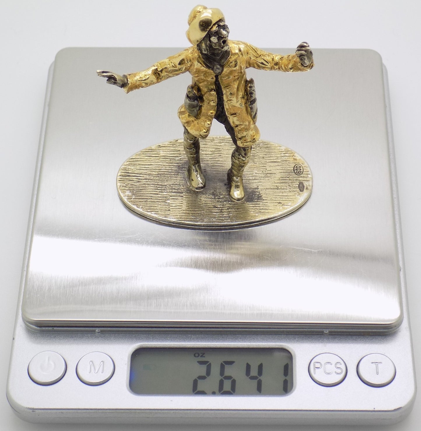 Vintage Italian Handmade Genuine Silver Stenterello Commedia dell’Arte Figurine