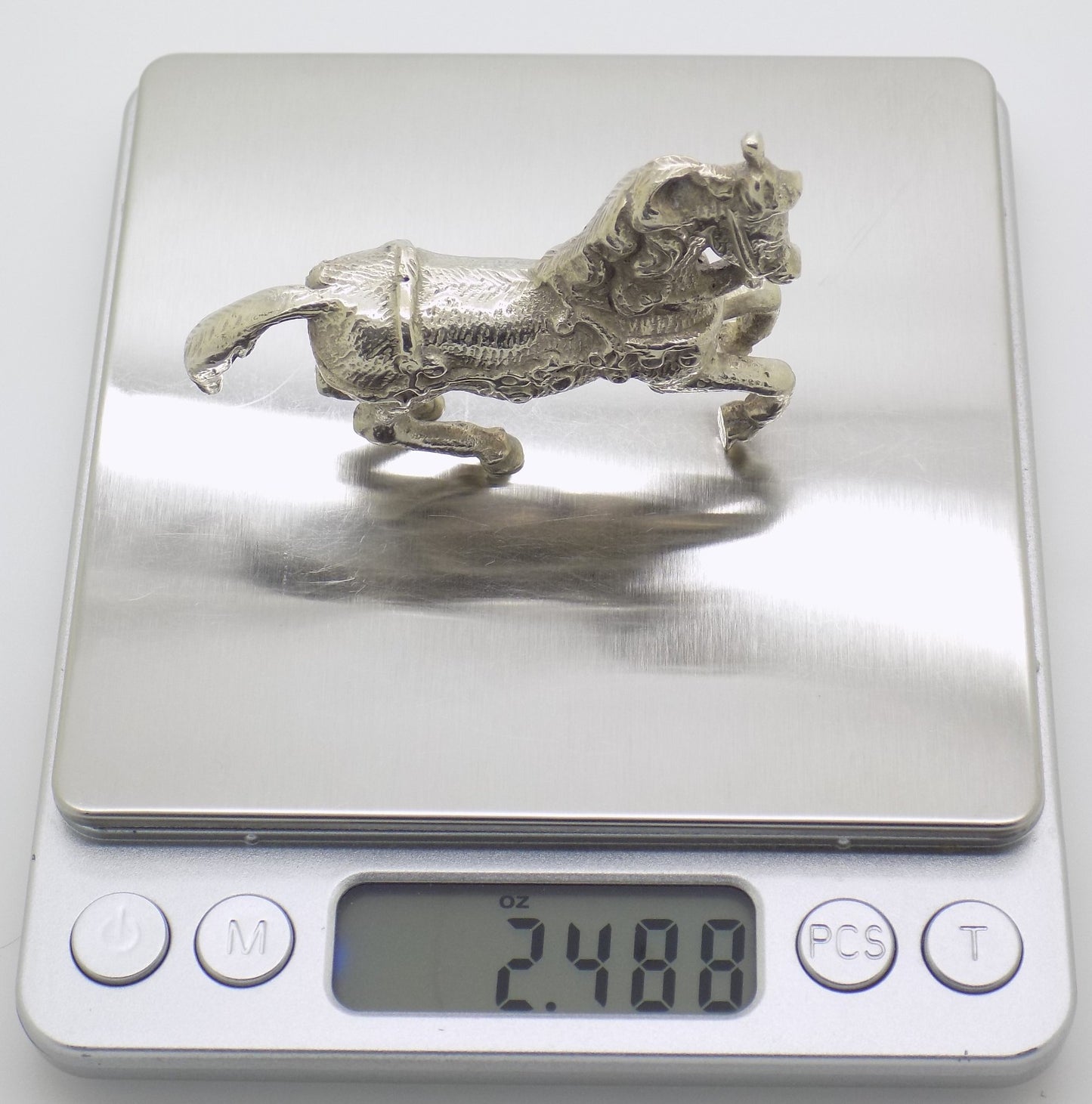 Antique Handmade Genuine Silver Horse Figurine Silver Rare Collectible