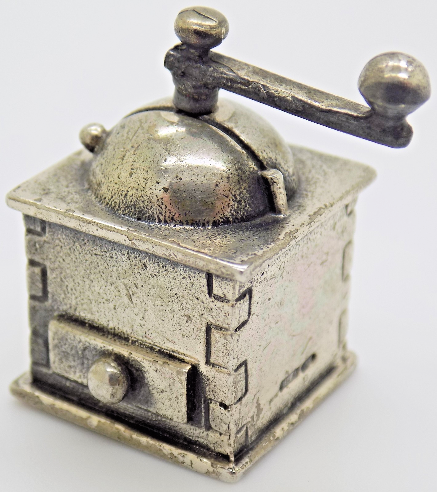 Vintage Italian Handmade Silver Raspini Brand Grinder Dollhouse Miniature Gift