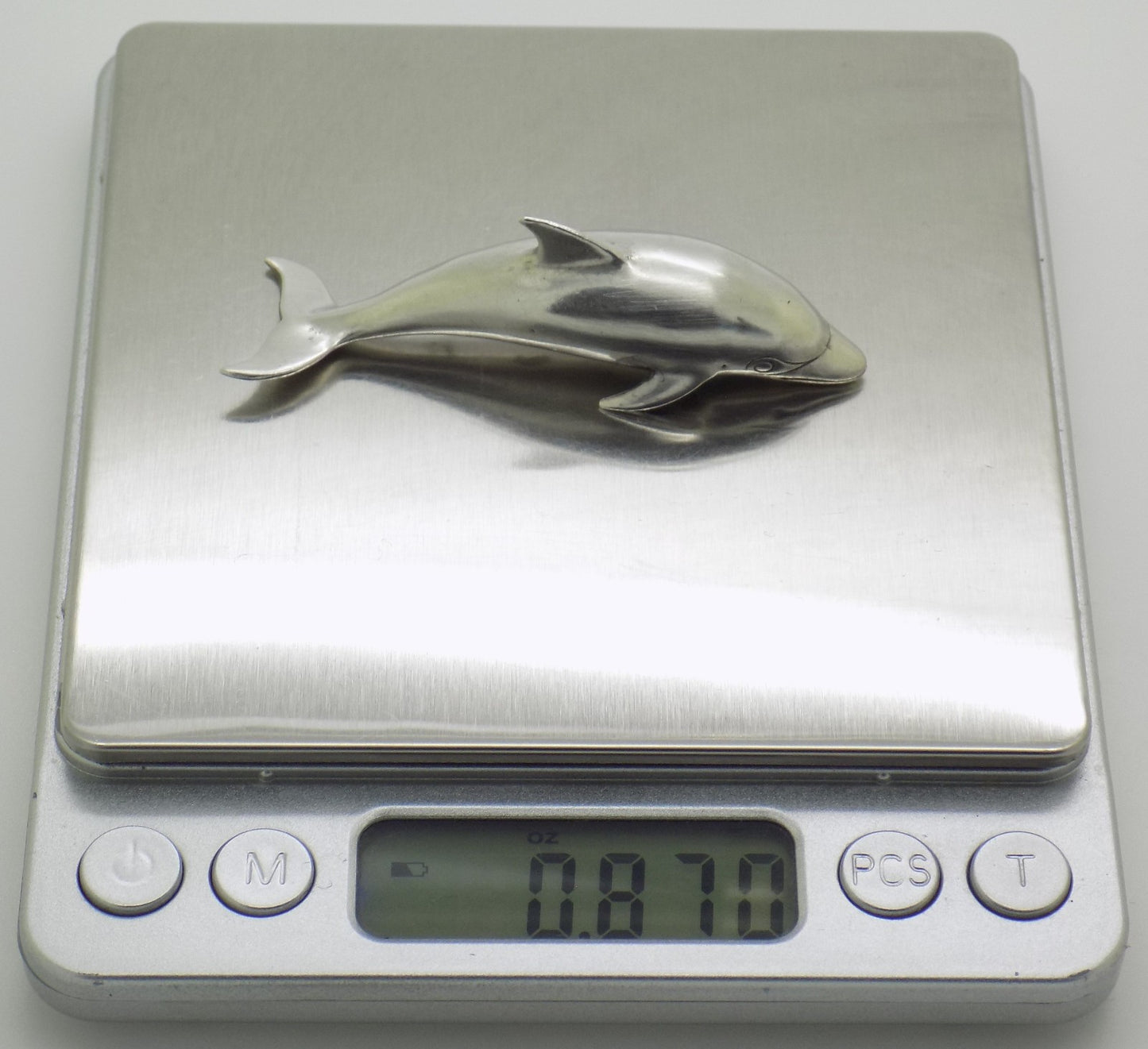 Vintage Italian Handmade Silver 800 Dolphin Large Detailed Sealife Figurine