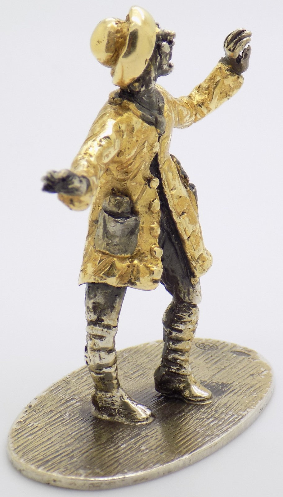 Vintage Italian Handmade Genuine Silver Stenterello Commedia dell’Arte Figurine