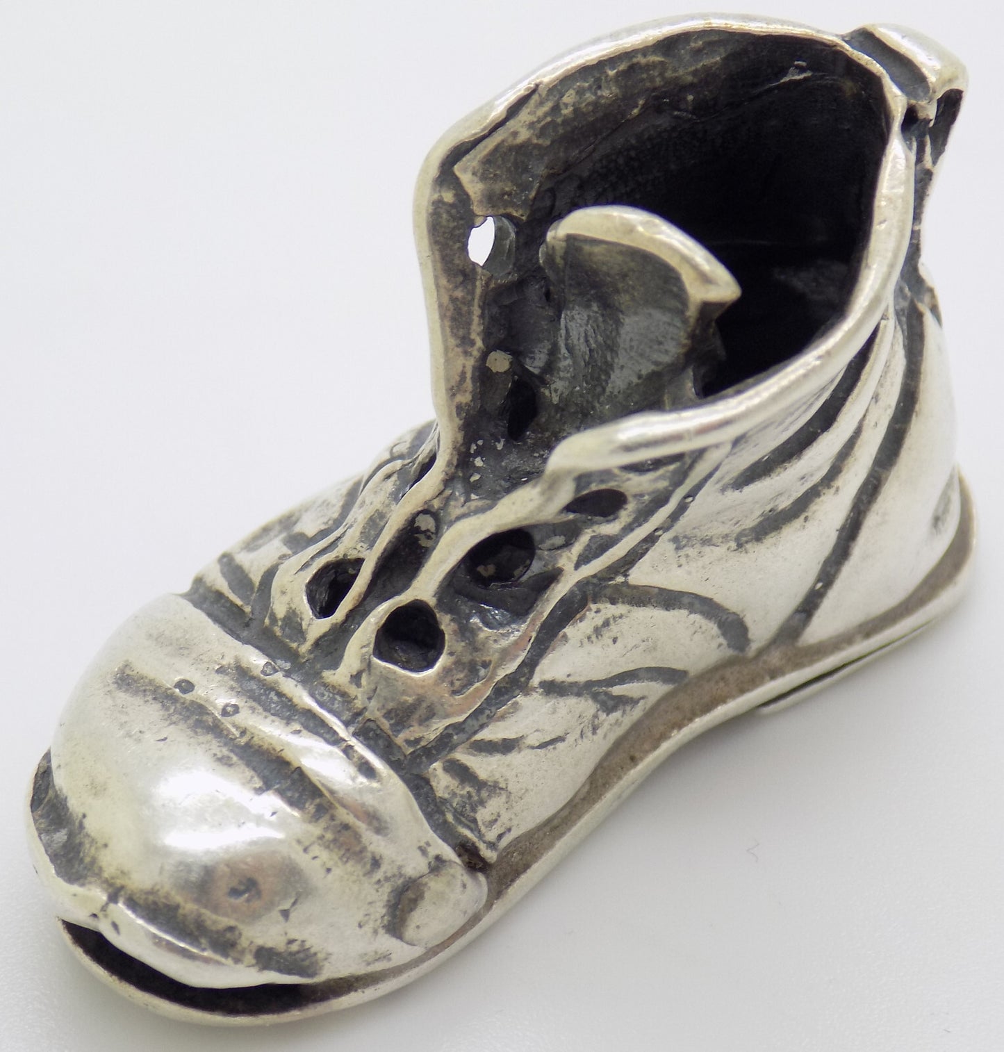 Vintage Italian Handmade Genuine Silver .800 Old Boot RARE Figurine Miniature