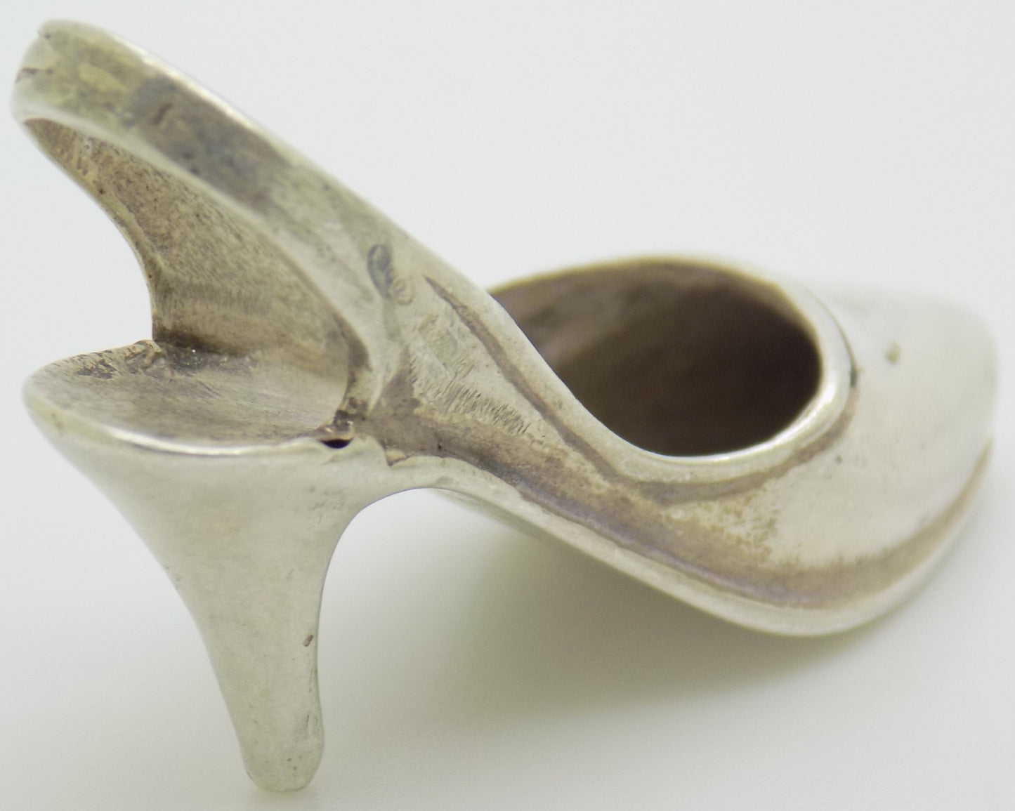 Vintage Italian Silver Miniature Shoe Figurine Handmade 800 Silver Collectible