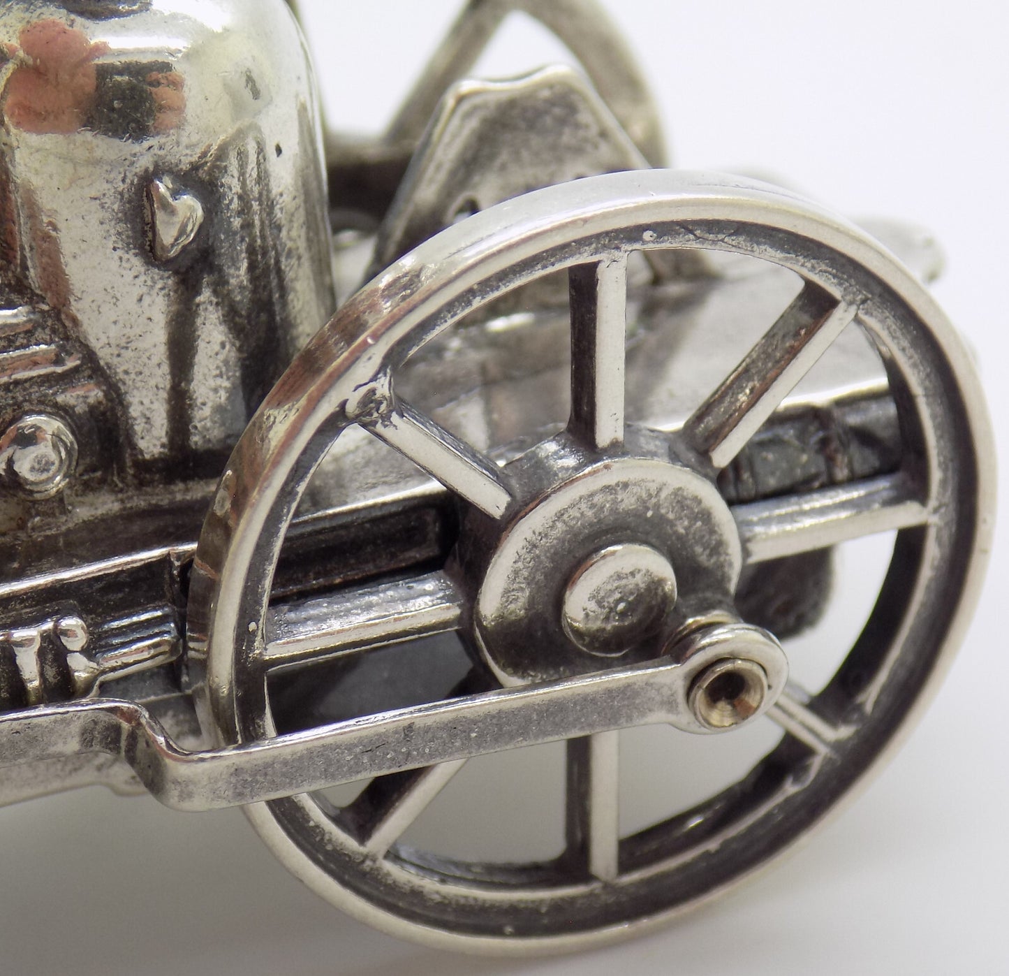 Vintage Italian Handmade Genuine Silver 1840 Hooge Steamer LARGE Train Figurine