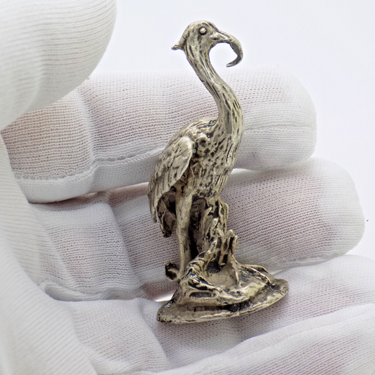Vintage Italian Silver 810 Bird Figurine RARE River 51g 1950s Handmade