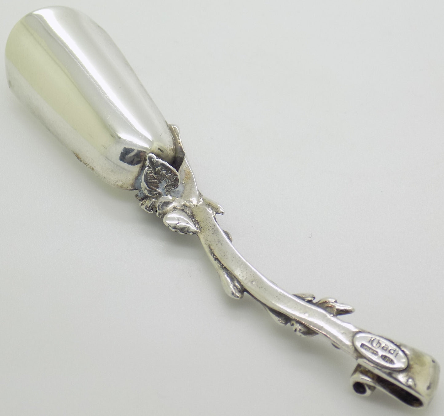 Vintage Italian Handmade Sterling Silver 925 Branch Tree Design Sugar Spoon