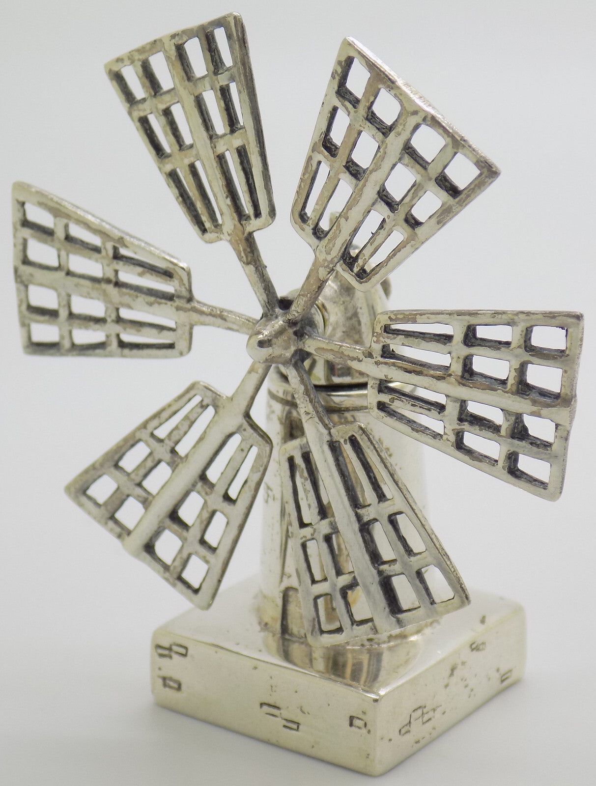 Vintage Italian Handmade Sterling Silver 925 RARE Sicilian Salt Mill Figurine