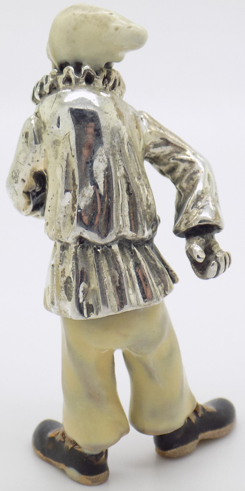 Vintage Italian Handmade Genuine Silver & Brass RARE Pulcinella ANGINI Figurine