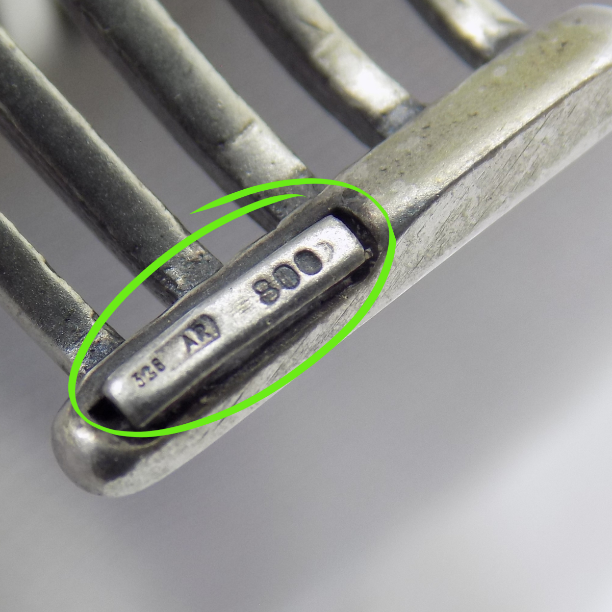 Vintage Italian Handmade Genuine Silver 800 Savonarola Chair Dollhouse Miniature