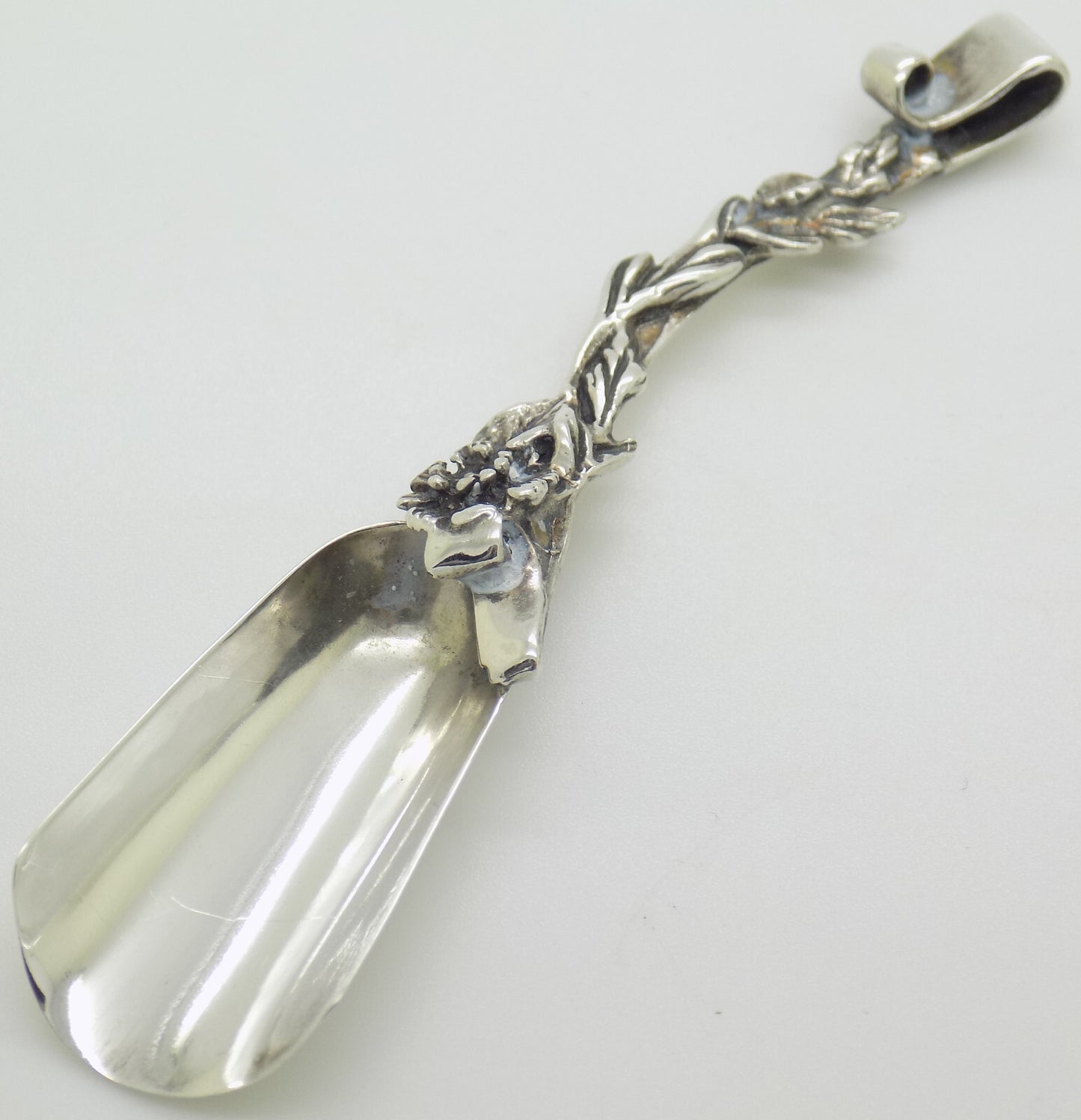 Vintage Italian Handmade Sterling Silver 925 Branch Tree Design Sugar Spoon
