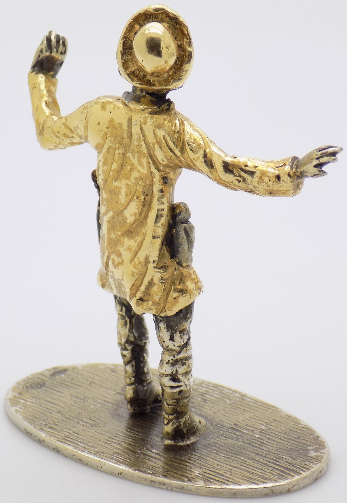 Vintage Italian Handmade Genuine Silver Stenterello Commedia dell’Arte Figurine