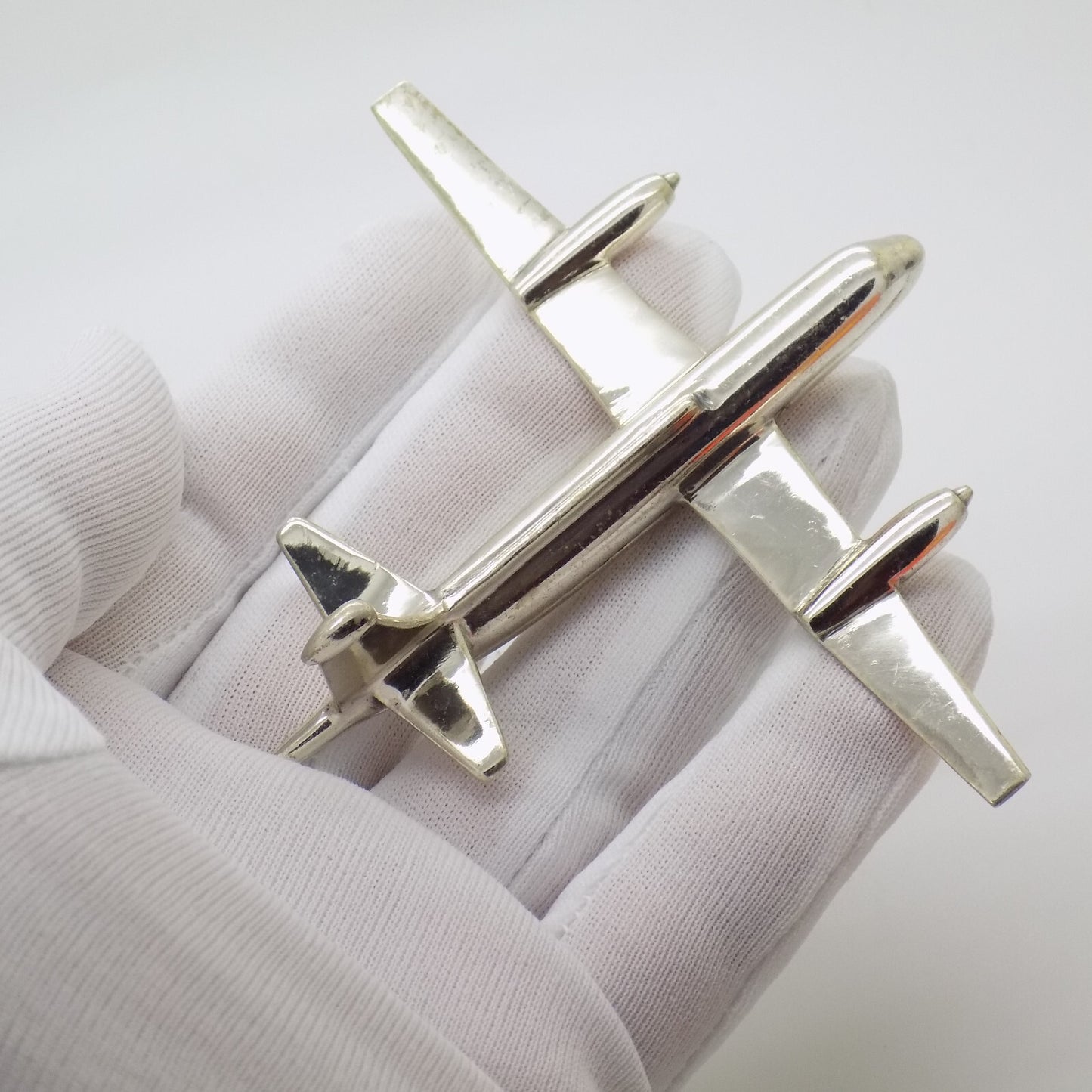 Vintage Italian Handmade Sterling Silver 925 LARGE Passenger Aircraft Airliner