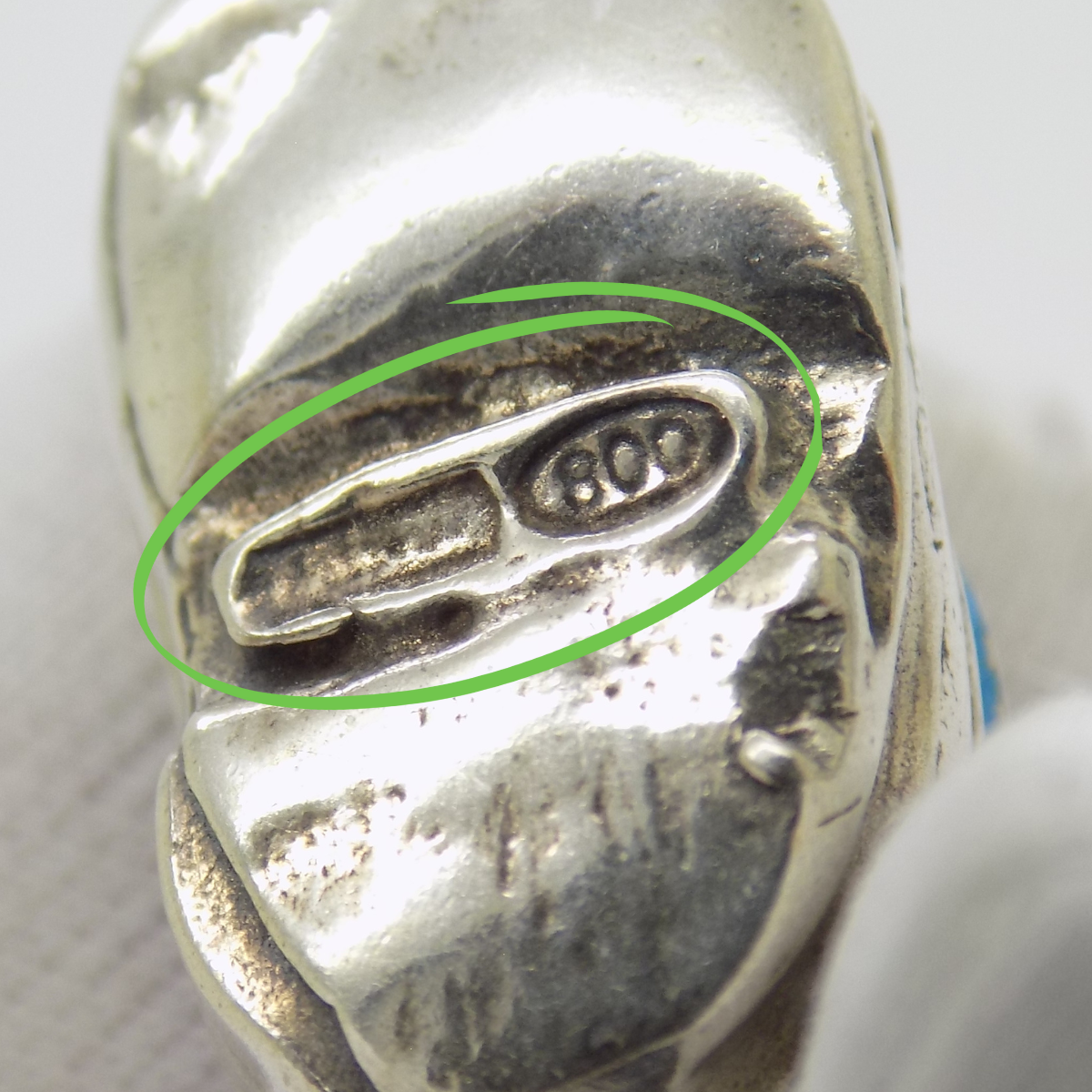 Vintage Italian Silver Baby Boy Charm Pendant Handmade 800 Silver Collectible