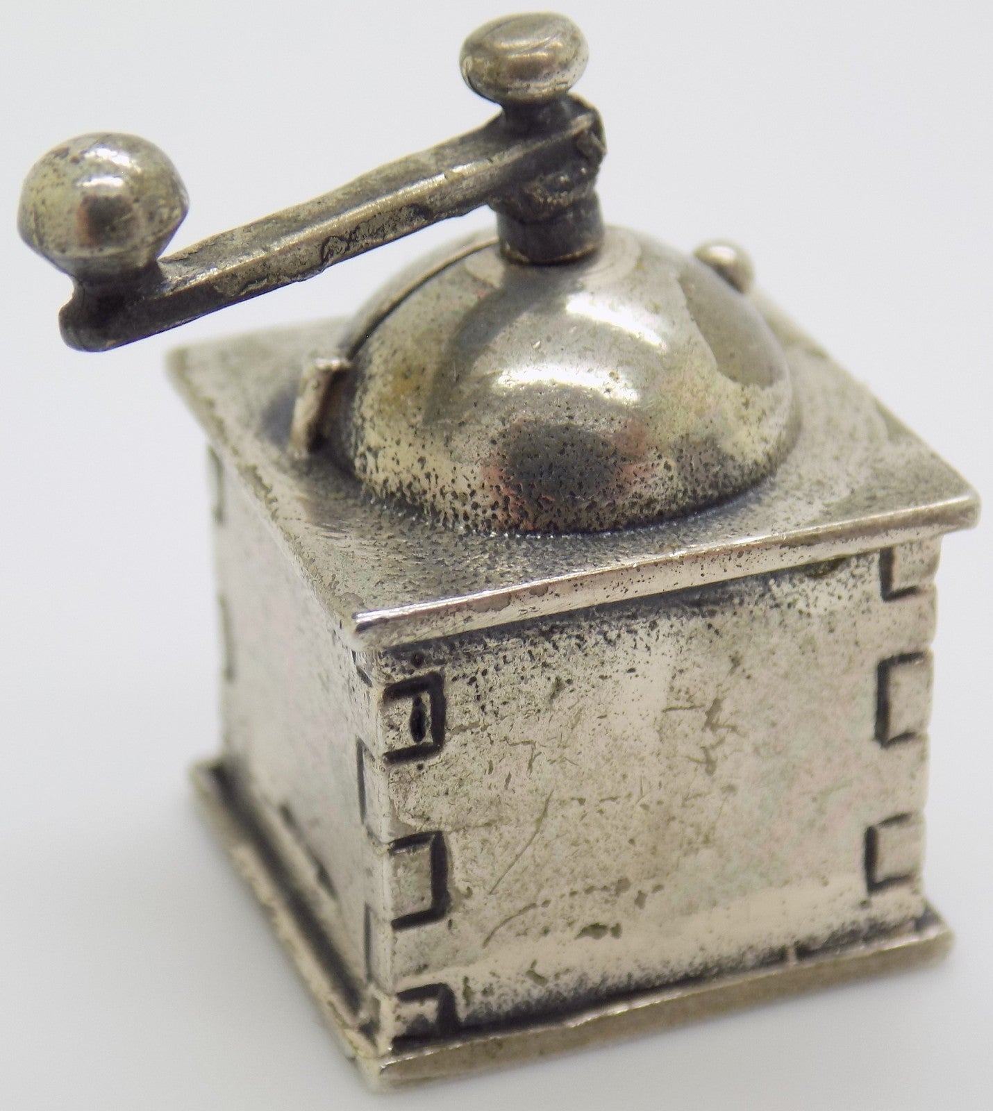 Vintage Italian Handmade Silver Raspini Brand Grinder Dollhouse Miniature Gift