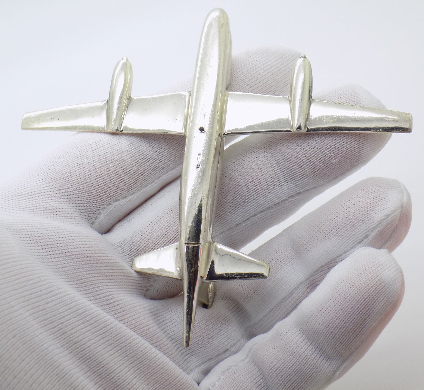 Vintage Italian Handmade Sterling Silver 925 LARGE Passenger Aircraft Airliner