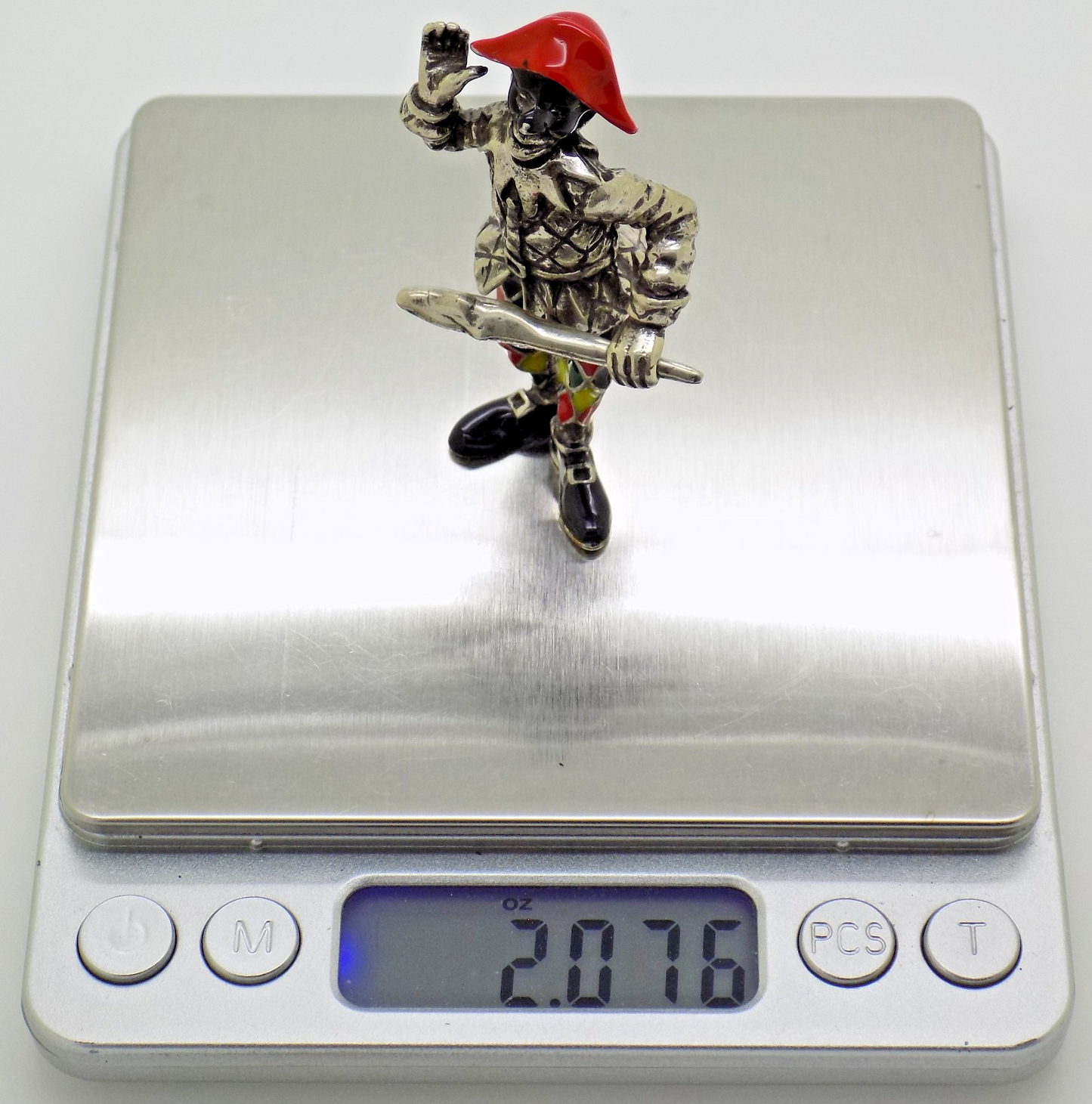 Vintage Italian Sterling Silver 925 Harlequin Angini Figurine Commedia dell'Arte