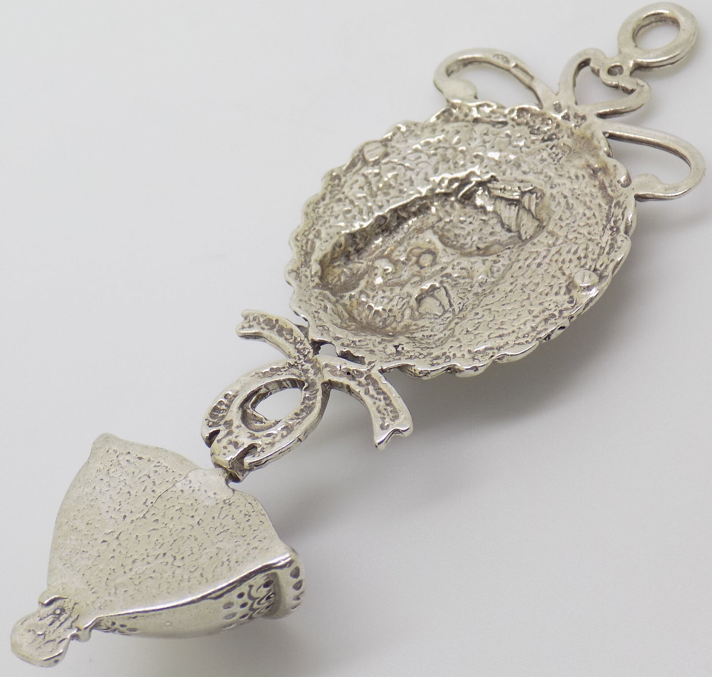 Vintage Italian Handmade Genuine Silver Jesus Christ Mini Holy Water Fountain