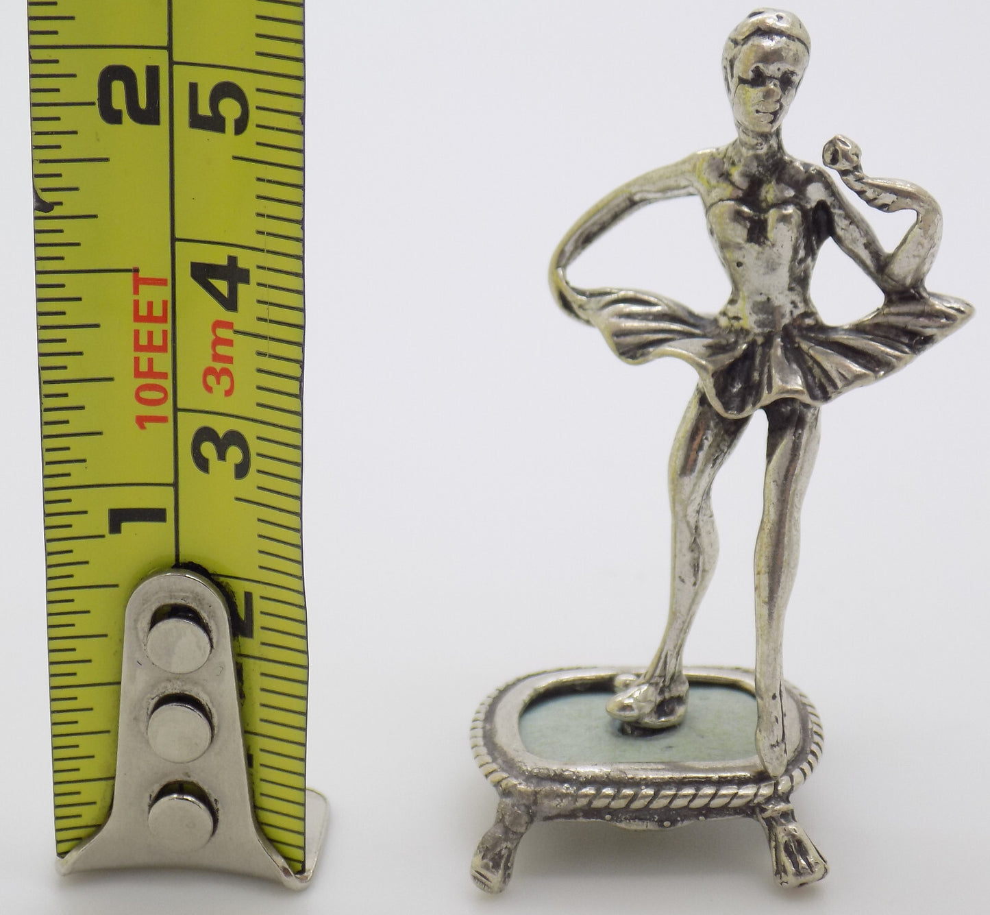 Vintage Italian Silver 800 Ballerina Figurine Miniature 1980s Handcrafted, 17g