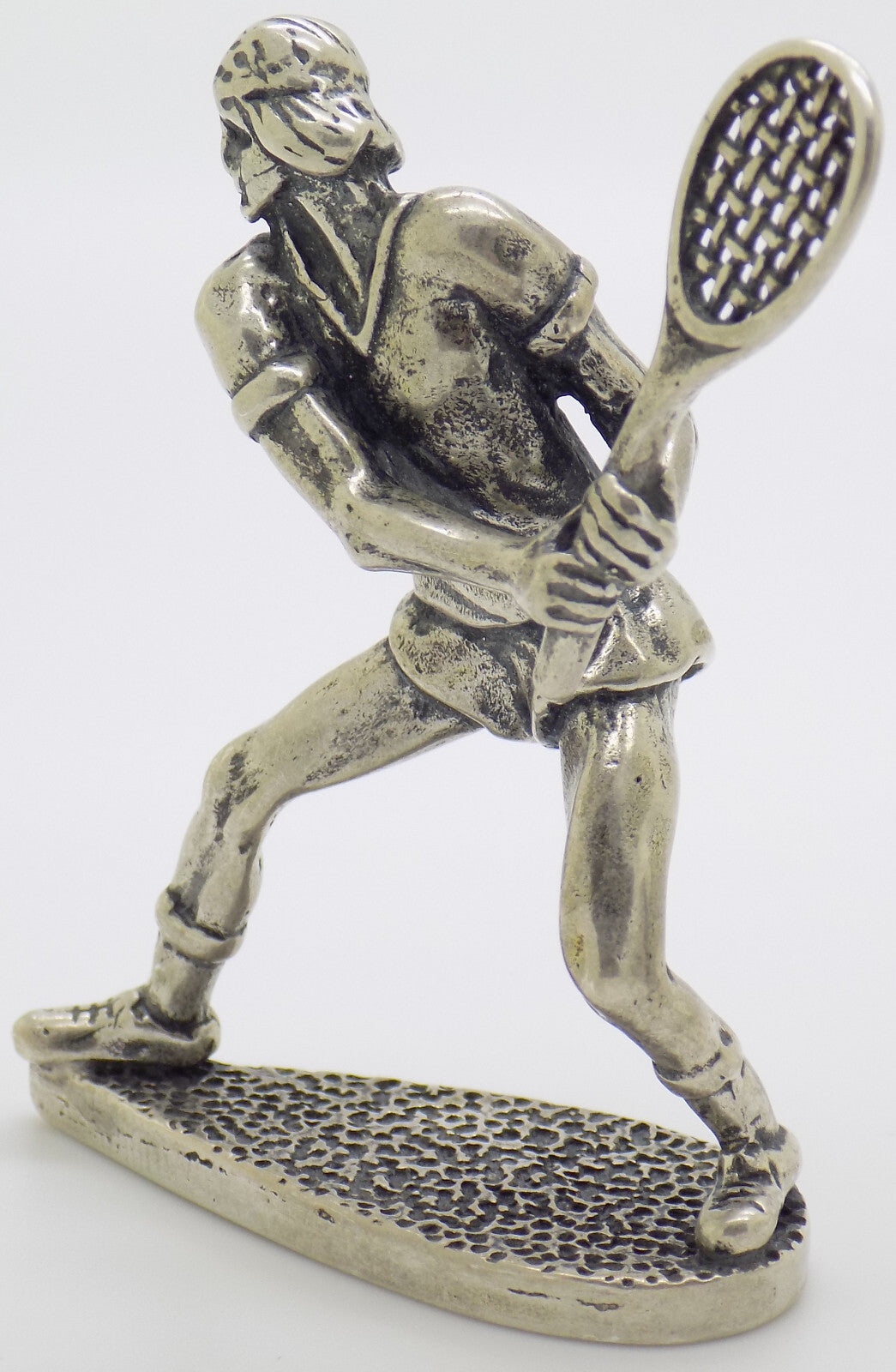 Vintage Italian Handmade Genuine Silver .800 RARE & Large Tennis Player Figurine