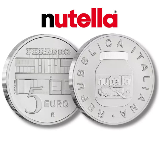 €5 2021 Italy Nutella ®Sterling Silver 925 Coin White Version Italian Excellence