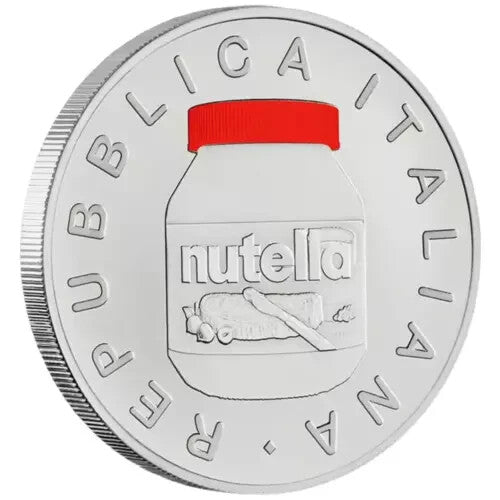 €5 2021 Italy Nutella ® Sterling Silver 925 Coin Red Version Italian Excellence