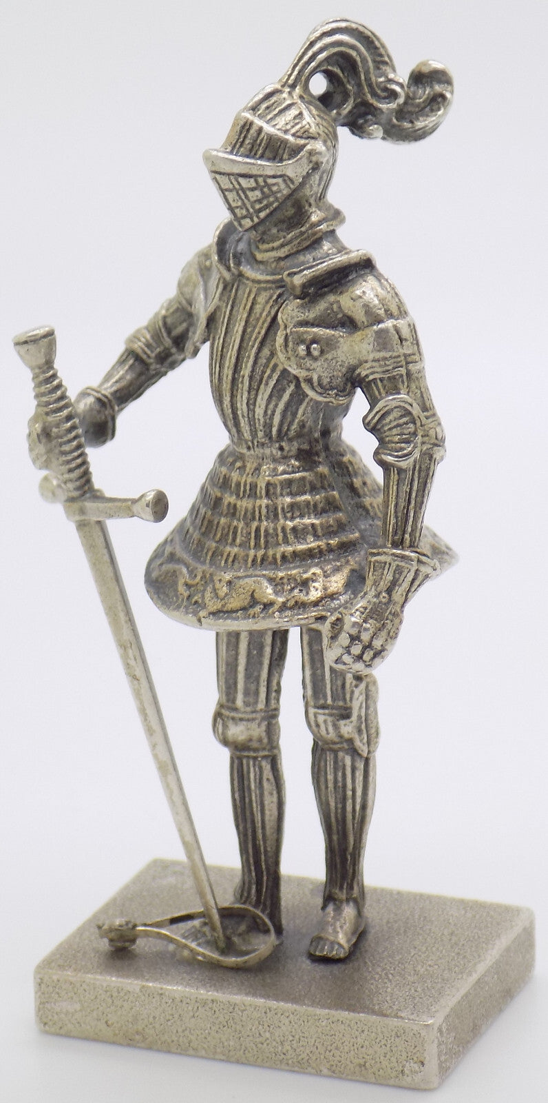 Vintage Italian Handmade Genuine Silver RARE Knight Medieval UNO-A-ERRE Figurine