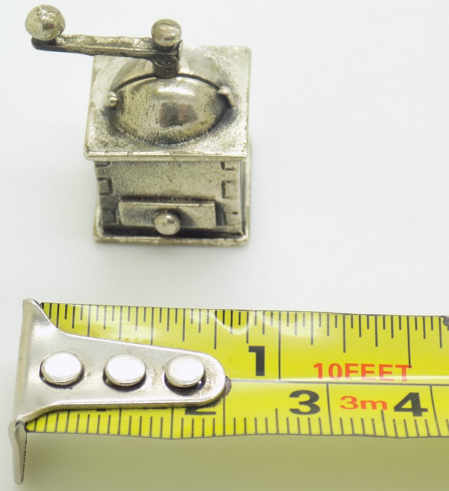 Vintage Italian Handmade Silver Raspini Brand Grinder Dollhouse Miniature Gift