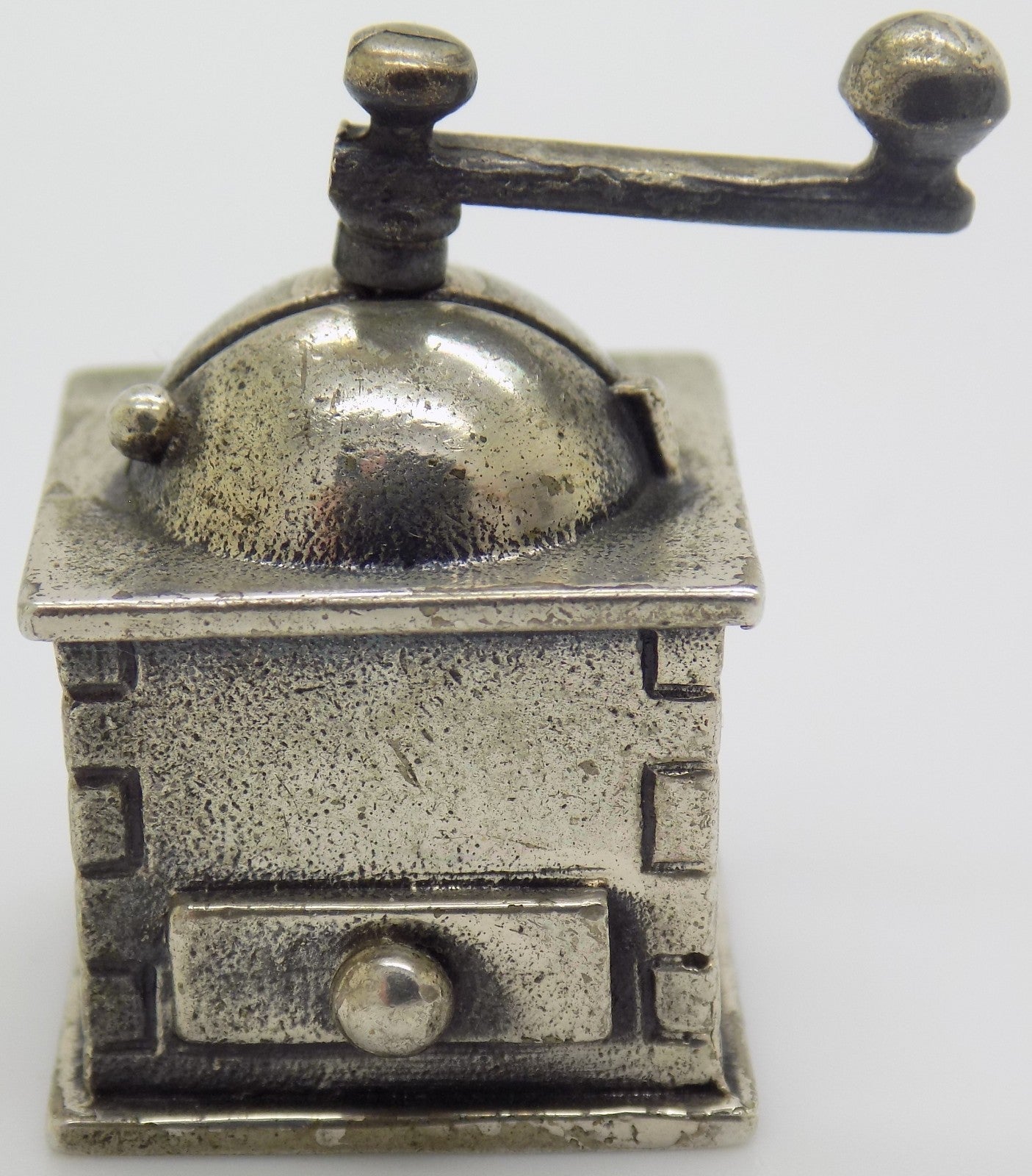 Vintage Italian Handmade Silver Raspini Brand Grinder Dollhouse Miniature Gift