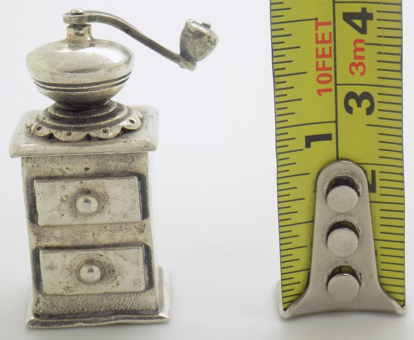 Vintage Italian 800 Silver Raspini Grinder Miniature Dollhouse Arezzo