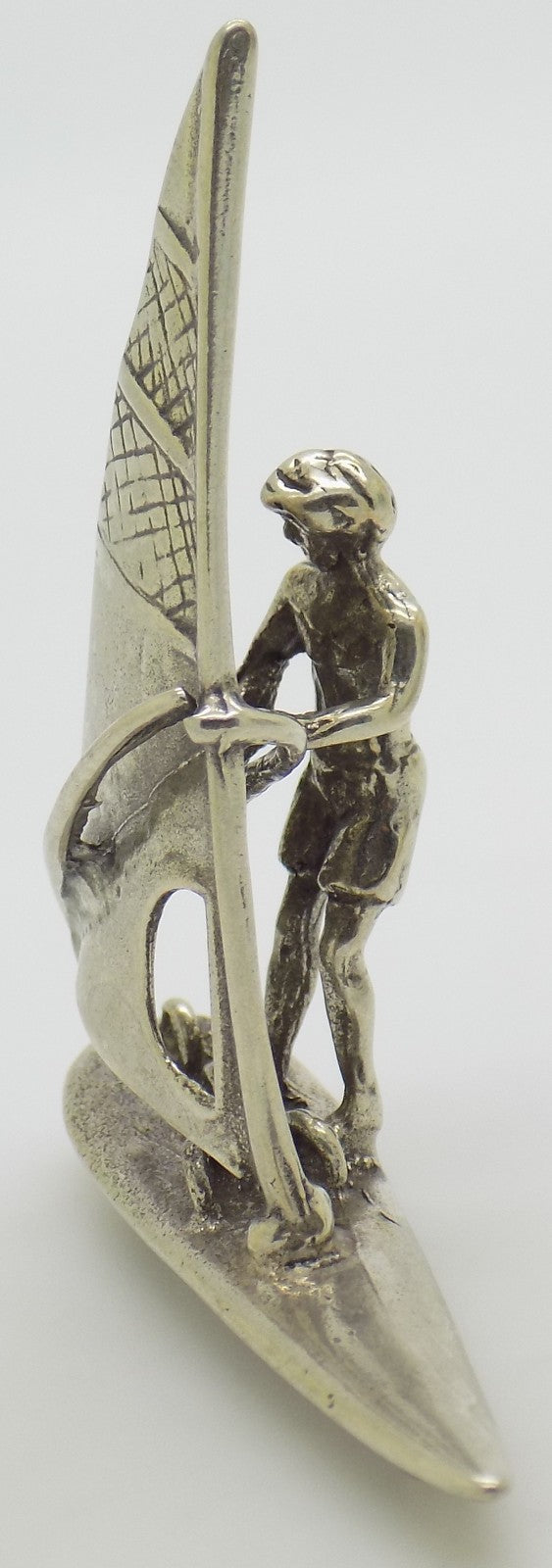 Vintage Italian Genuine Silver 800 Windsurf Large Miniature Figurine