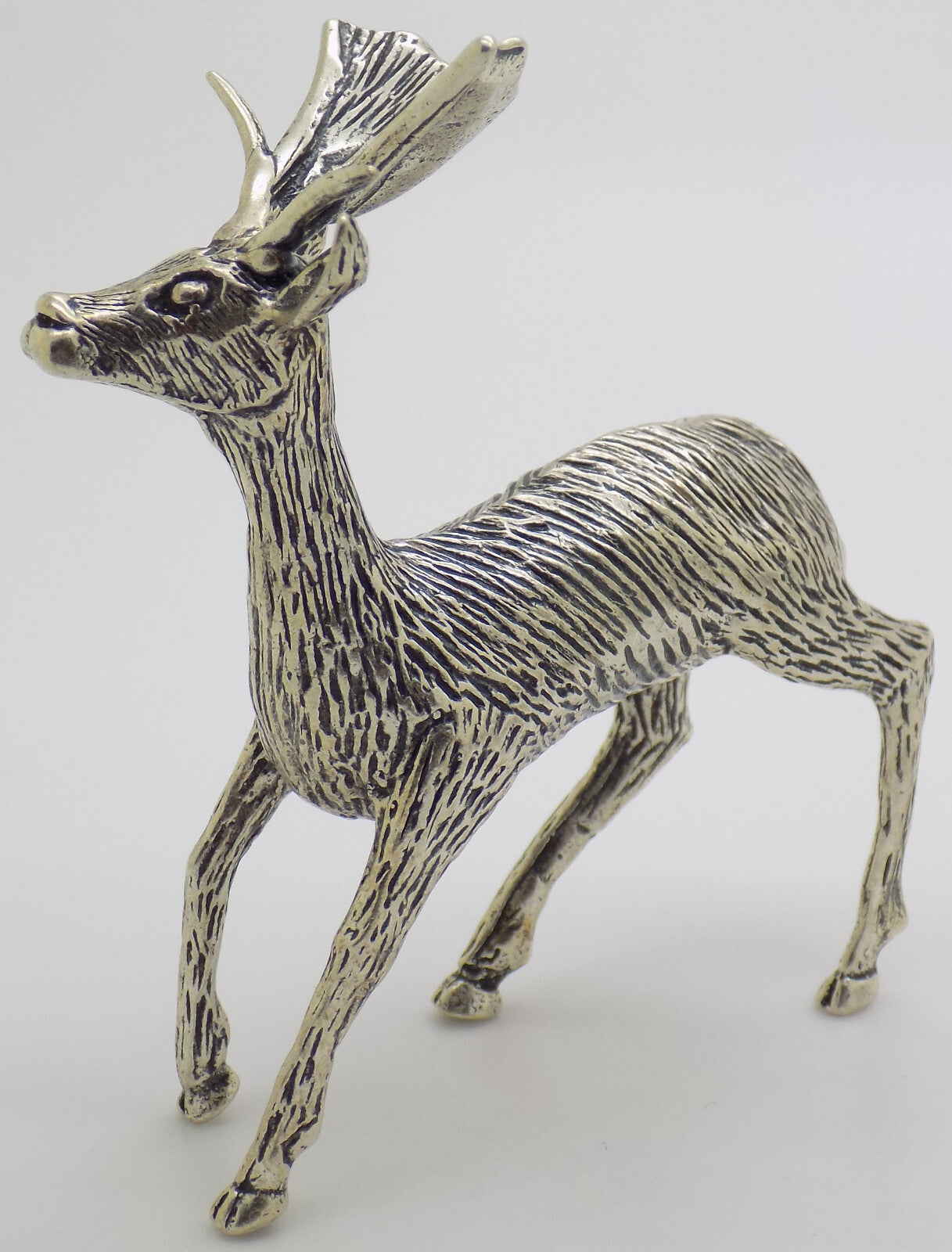 Vintage Italian Handmade Genuine Silver .800 RARE Deer Figurine Detailed Statue