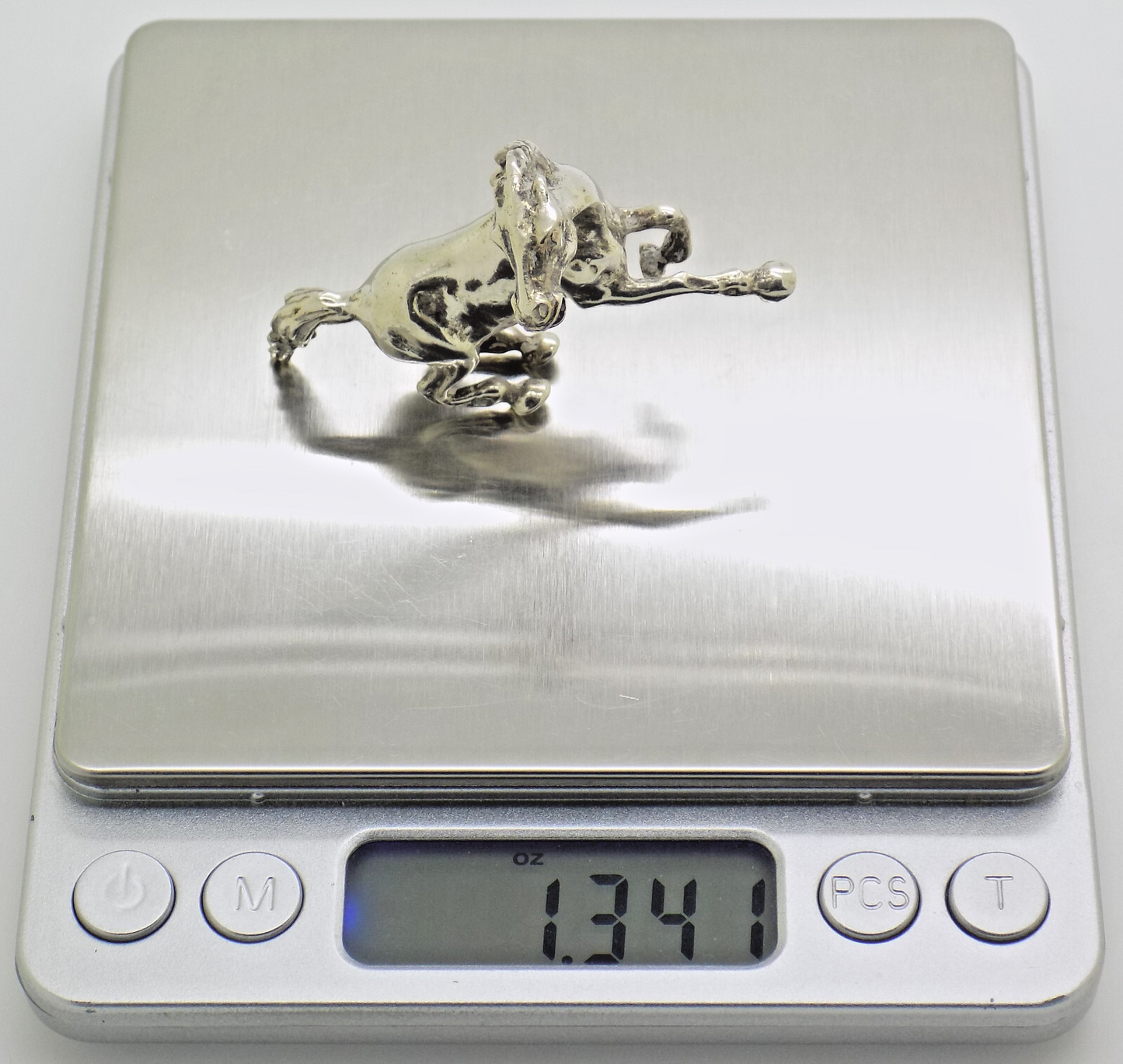 Vintage Italian Handmade Genuine Silver .800 Rearing Rampant Horse Figurine