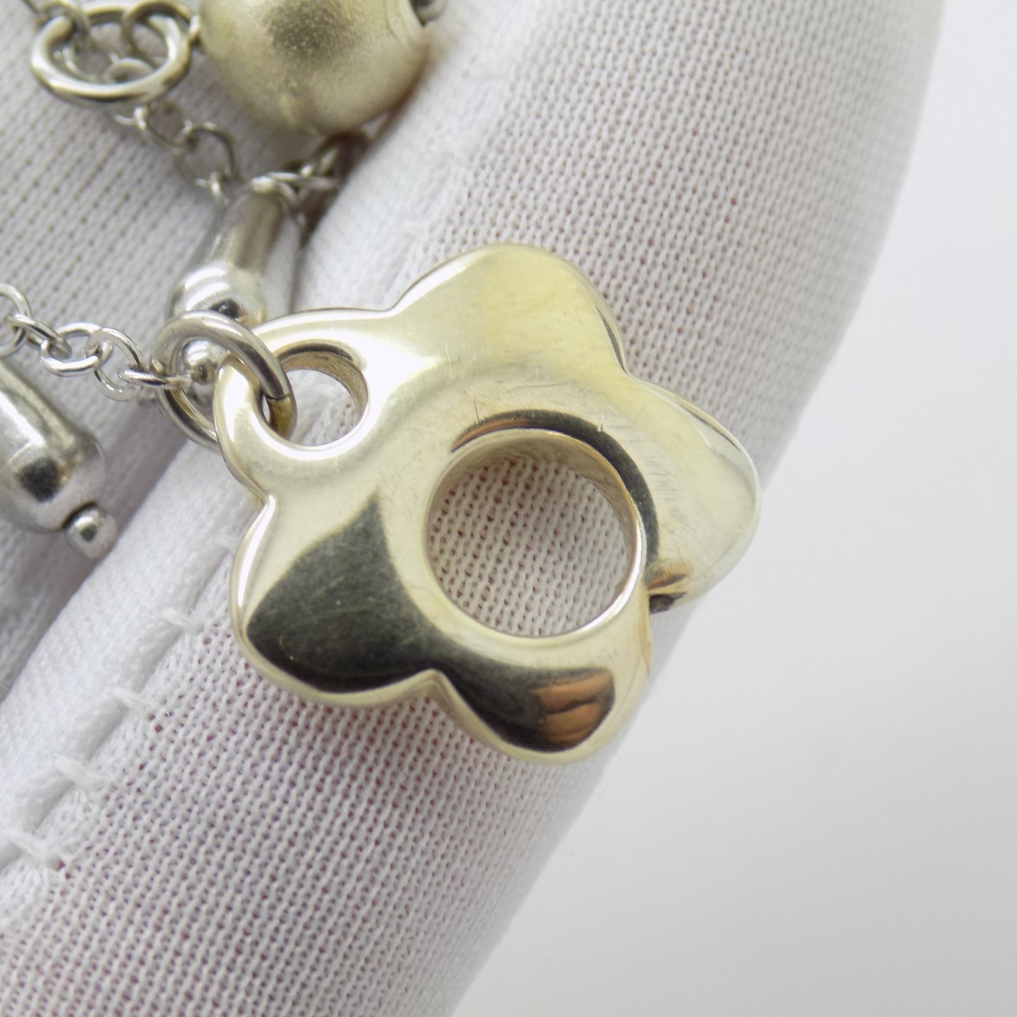 Vintage Italian Genuine Solid Sterling Silver 925 Charm Bracelet 8 inch Usable