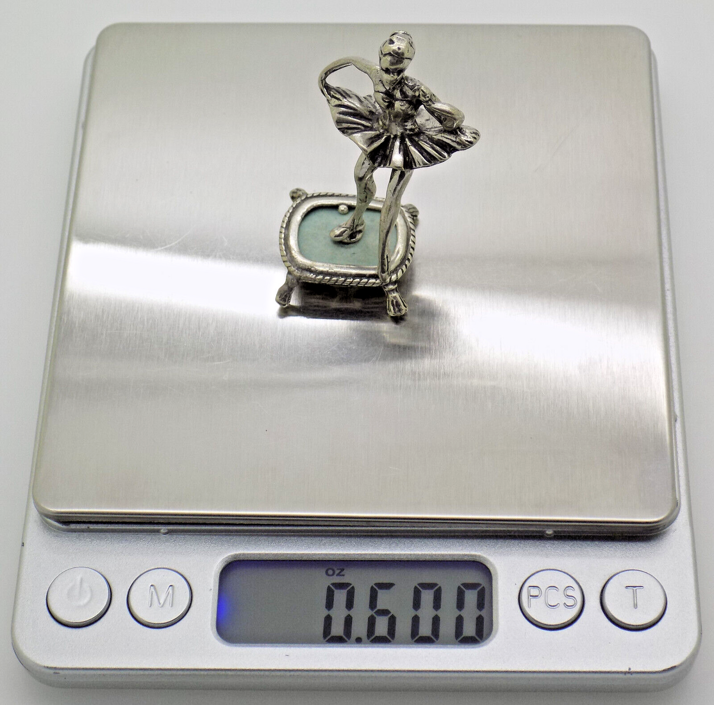 Vintage Italian Silver 800 Ballerina Figurine Miniature 1980s Handcrafted, 17g