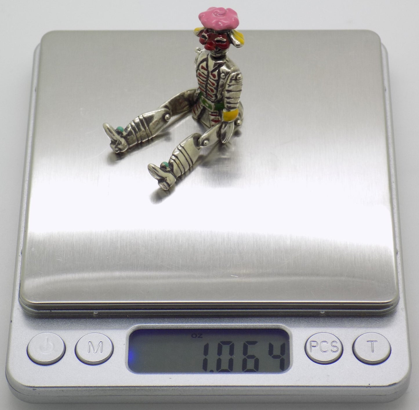 Vintage Italian Handmade Genuine Silver 800 Marionette Commedia dell'Arte Puppet