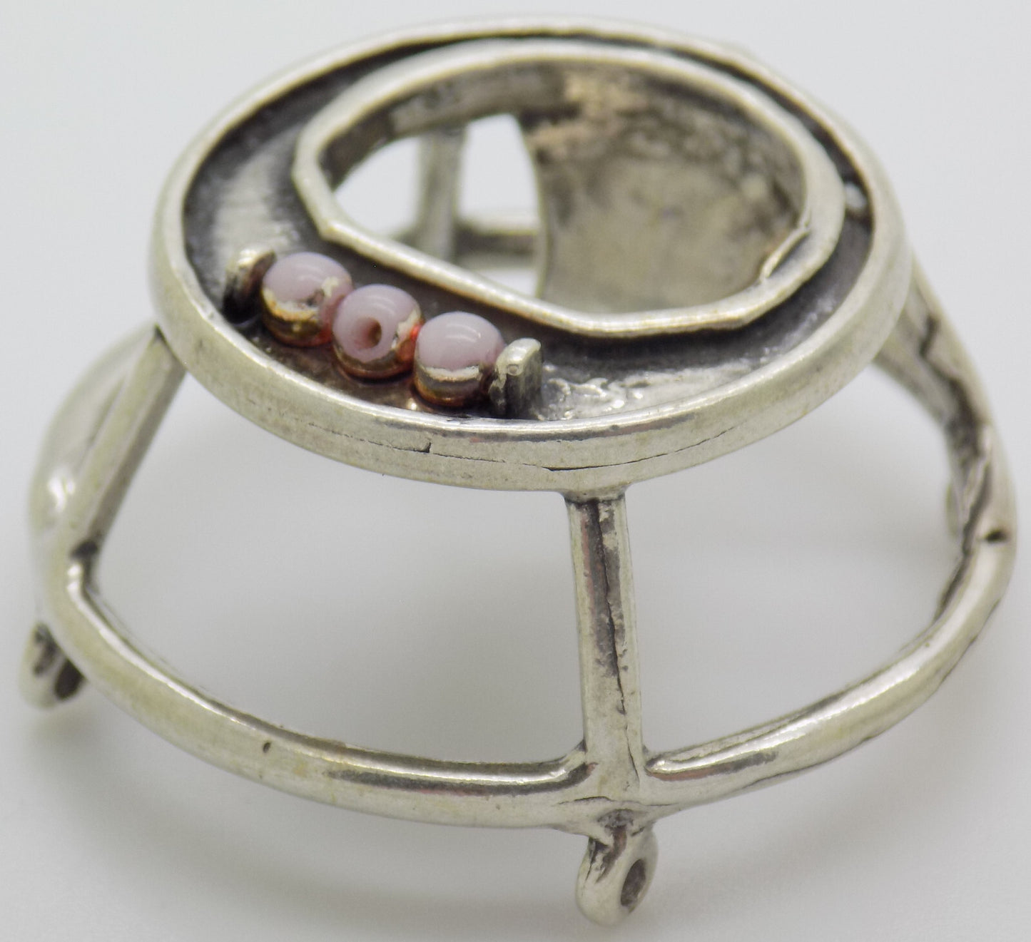 Vintage Italian Handmade Genuine Silver Baby Walker Dollhouse Miniature Figurine