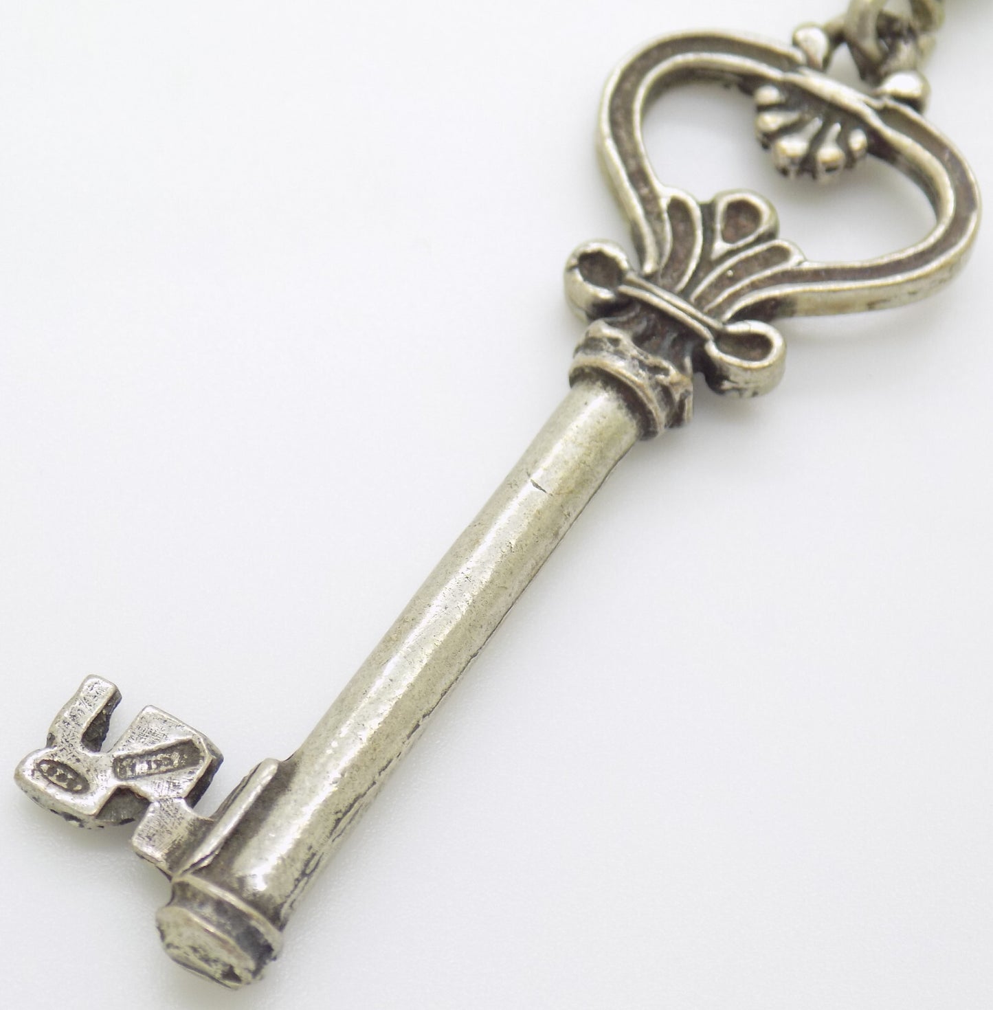 Vintage Italian Handmade Genuine Silver 800 Secret Key Drawer LIFE SIZE & Tassel