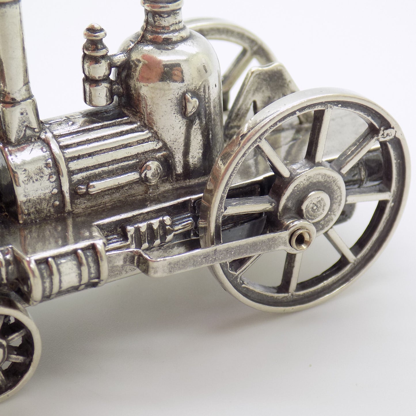 Vintage Italian Handmade Genuine Silver 1840 Hooge Steamer LARGE Train Figurine