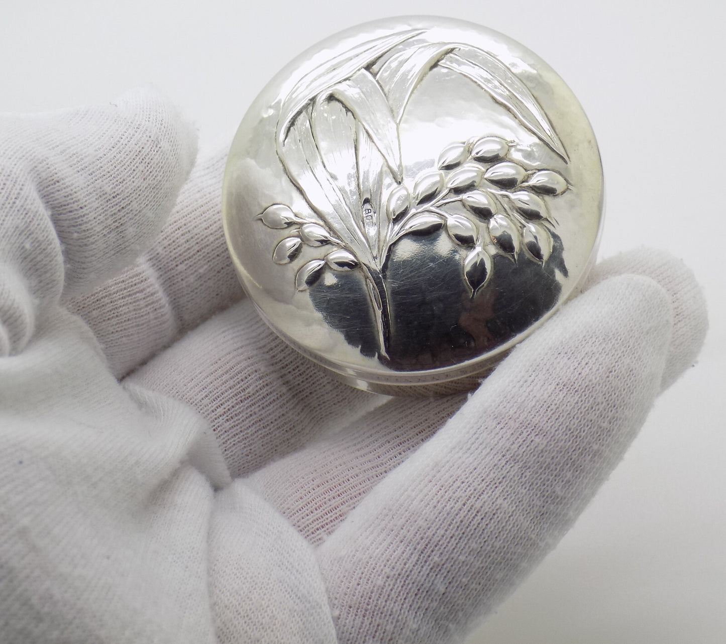 Vintage Italian Handmade Genuine Silver Brandimarte Brand Pill Snuff Trinket Box