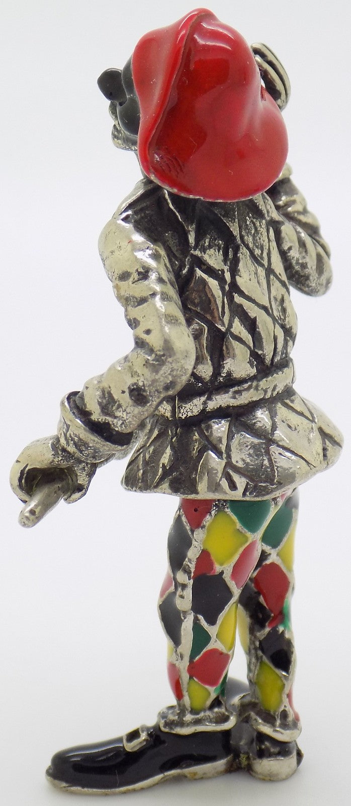 Vintage Italian Sterling Silver 925 Harlequin Angini Figurine Commedia dell'Arte
