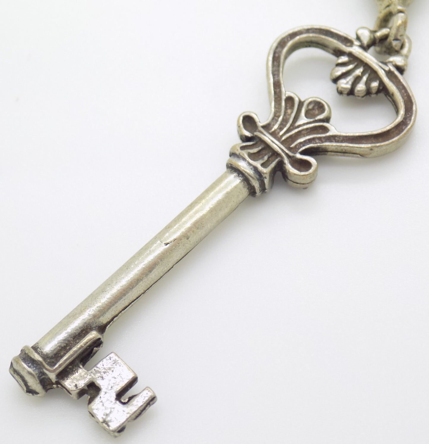 Vintage Italian Handmade Genuine Silver 800 Secret Key Drawer LIFE SIZE & Tassel