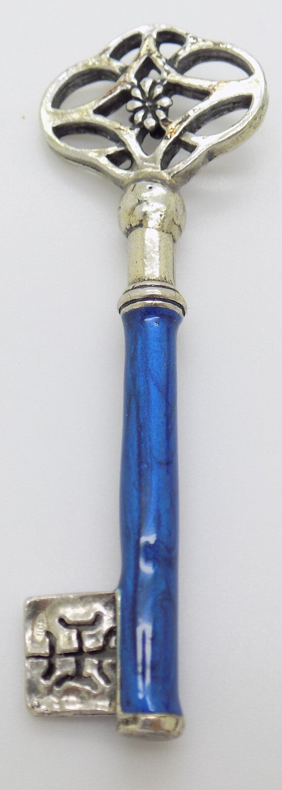 Vintage Italian Handmade Genuine Silver "Loves me, Loves me not" LIFE SIZE Key