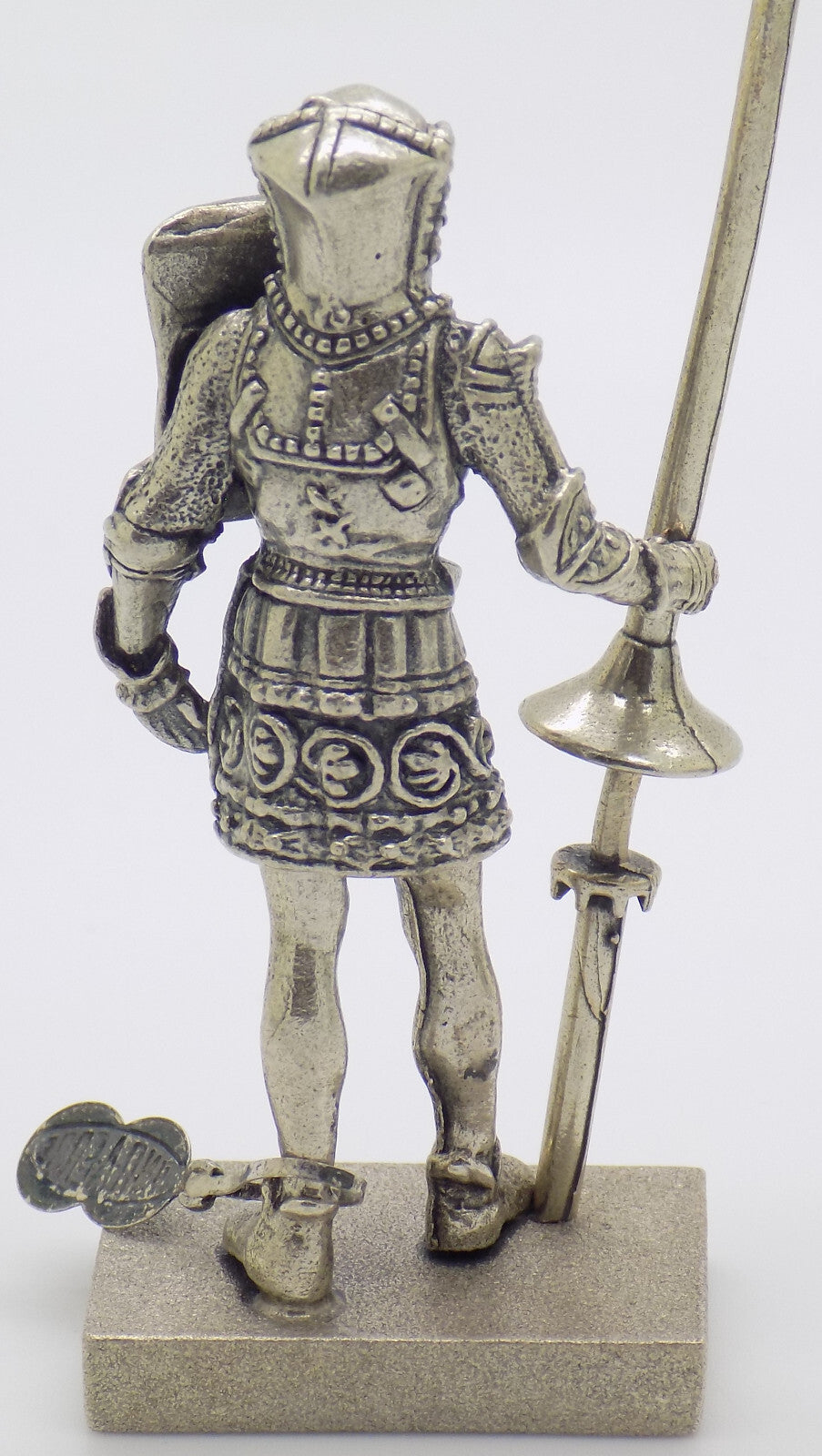 Vintage Italian Handmade Genuine Silver Rare Medieval Knight UNO-A-ERRE Figurine