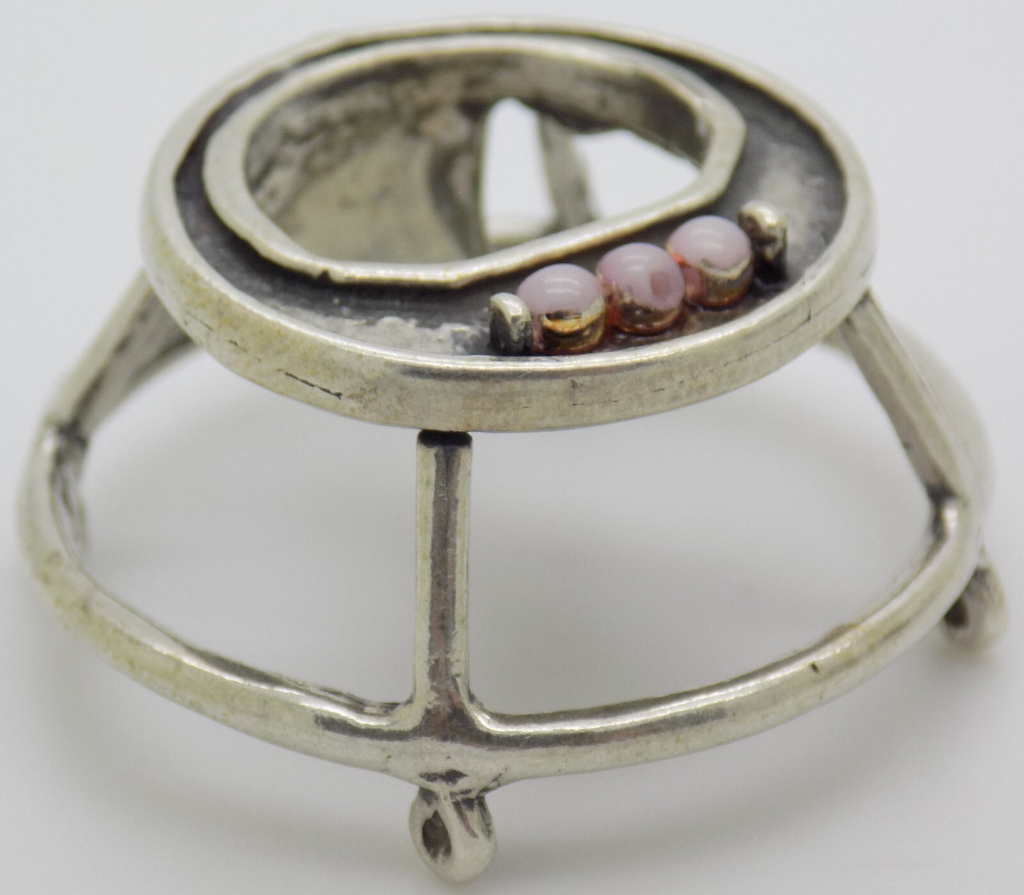 Vintage Italian Handmade Genuine Silver Baby Walker Dollhouse Miniature Figurine